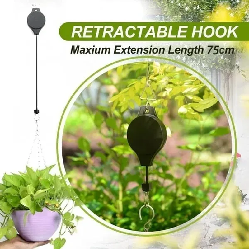 🌳 Retractable Lifting Basket Gardening Hook