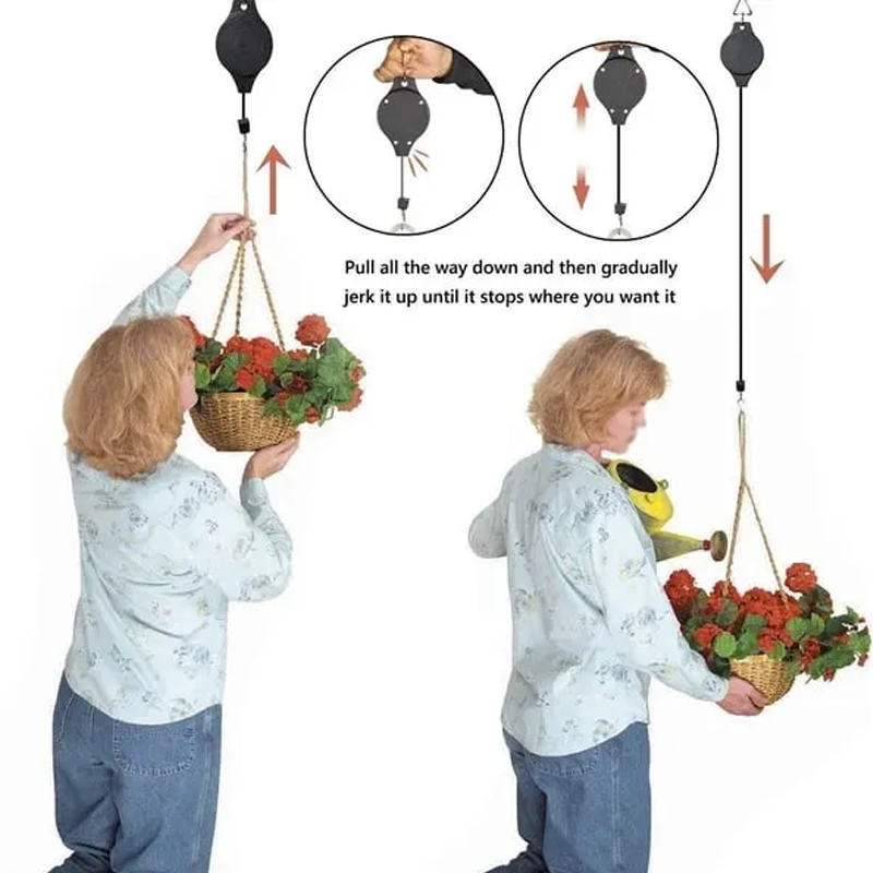 🌳 Retractable Lifting Basket Gardening Hook