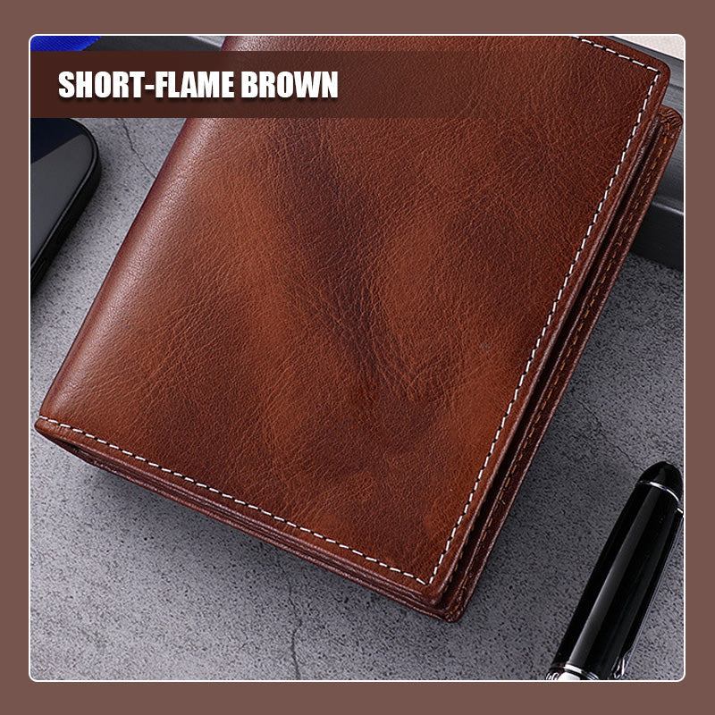 Genuine Leather Rfid Anti-theft Wallet