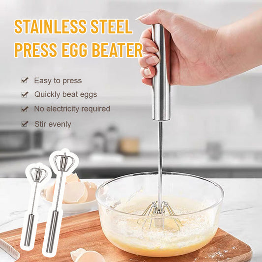 Stainless Steel Press Egg Beater