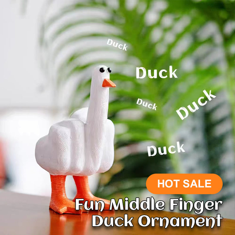 Fun Middle Finger Duck Ornament