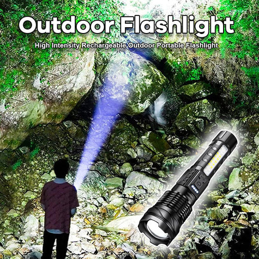 High Intensity Rechargeable Outdoor Portable Flashlight