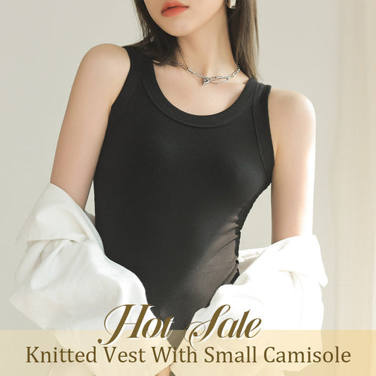 Knitted Vest With Small Camisole