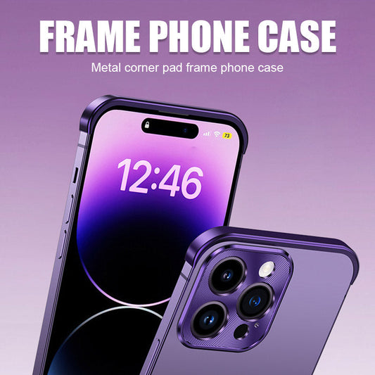 Metal Corner Pad Frame Phone Case