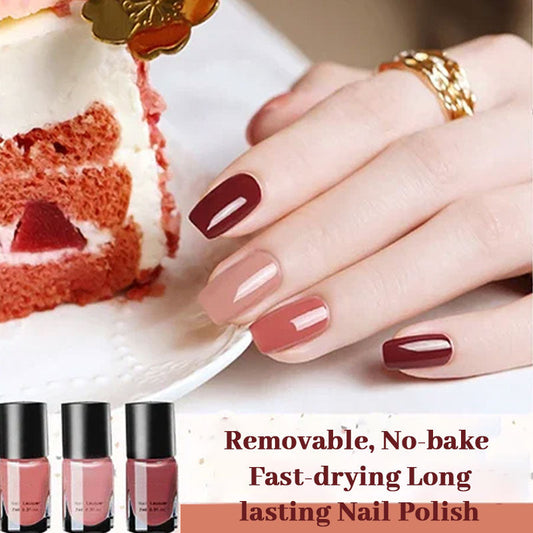 Removable, No-bake, Quick-drying, Long-lasting nail polish