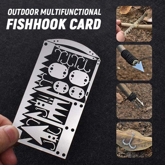 Outdoor Multifunctional Fishhook Card