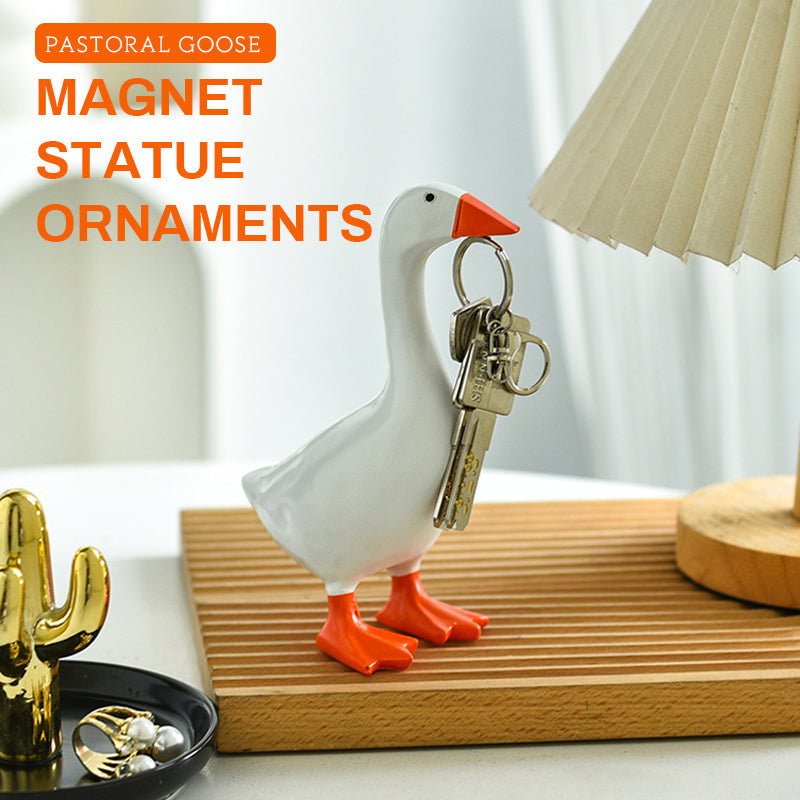 Pastoral Goose Magnet Statue Ornaments