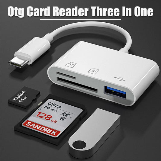 Otg Card Reader Three In One