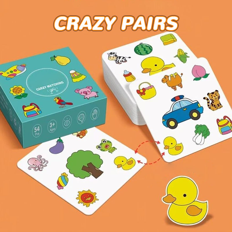 Crazy Pair Of Collision Children's Educational Board Game Cards