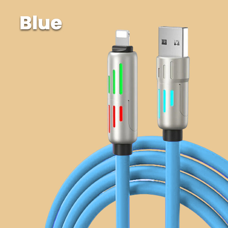 2024 new 240w 4-in-1 fast charging seven-color breathing light data cable