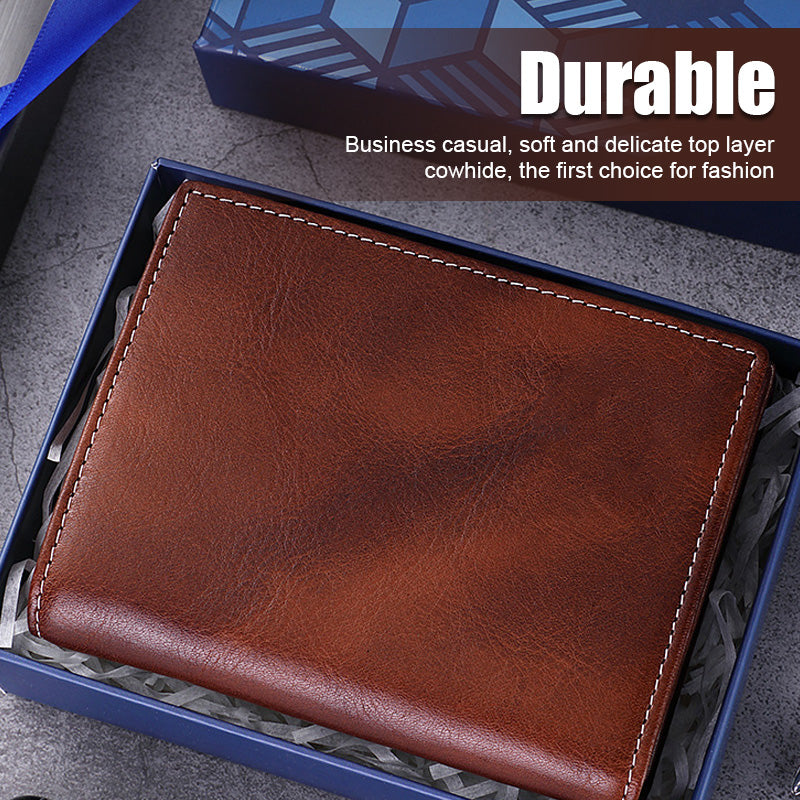 Genuine Leather Rfid Anti-theft Wallet