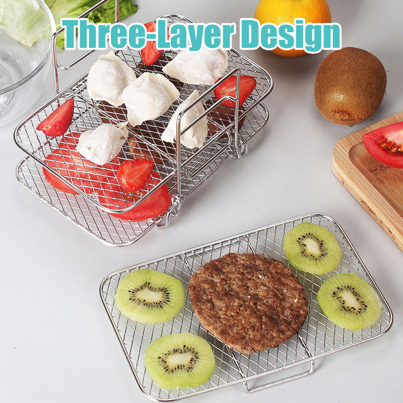 304 Stainless Steel Three-Layer Steaming Rack