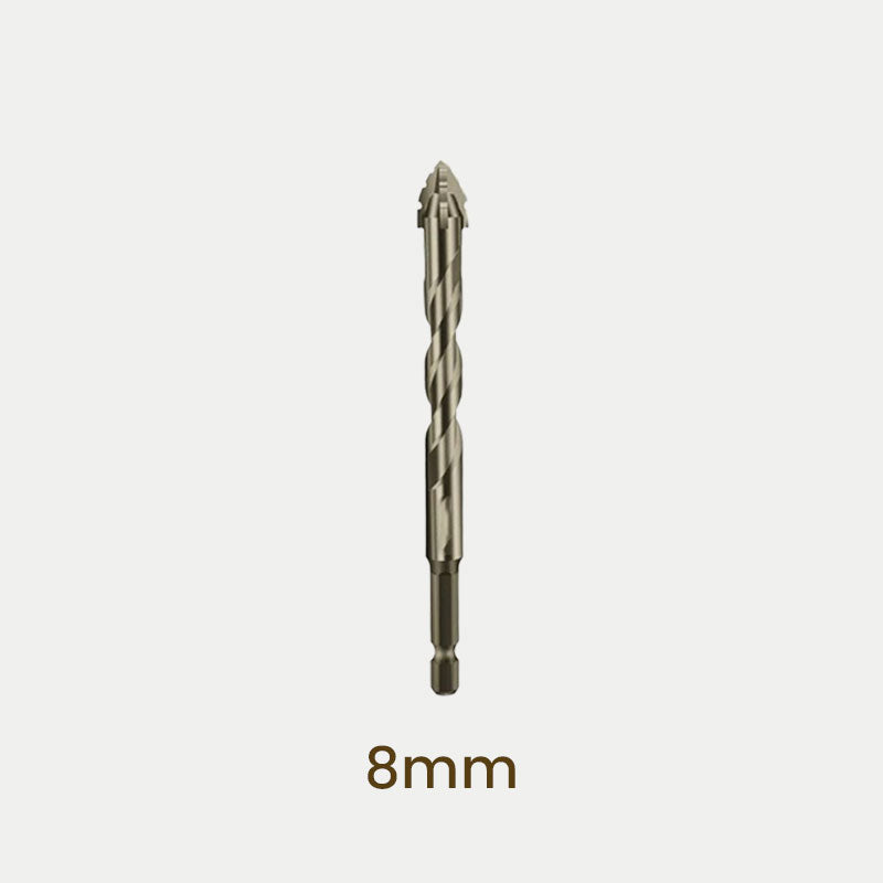 New four-edge serrated eccentric drill bit