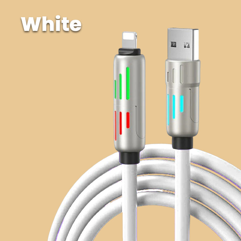 2024 new 240w 4-in-1 fast charging seven-color breathing light data cable