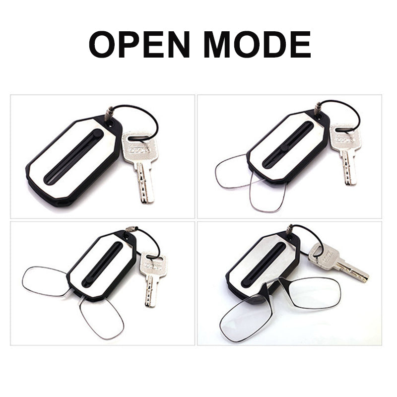 Clip-Nose Soft Silicone Reading Glasses Keychain