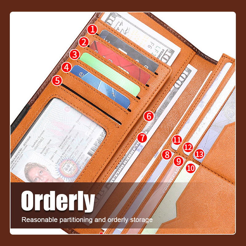 Genuine Leather Rfid Anti-theft Wallet