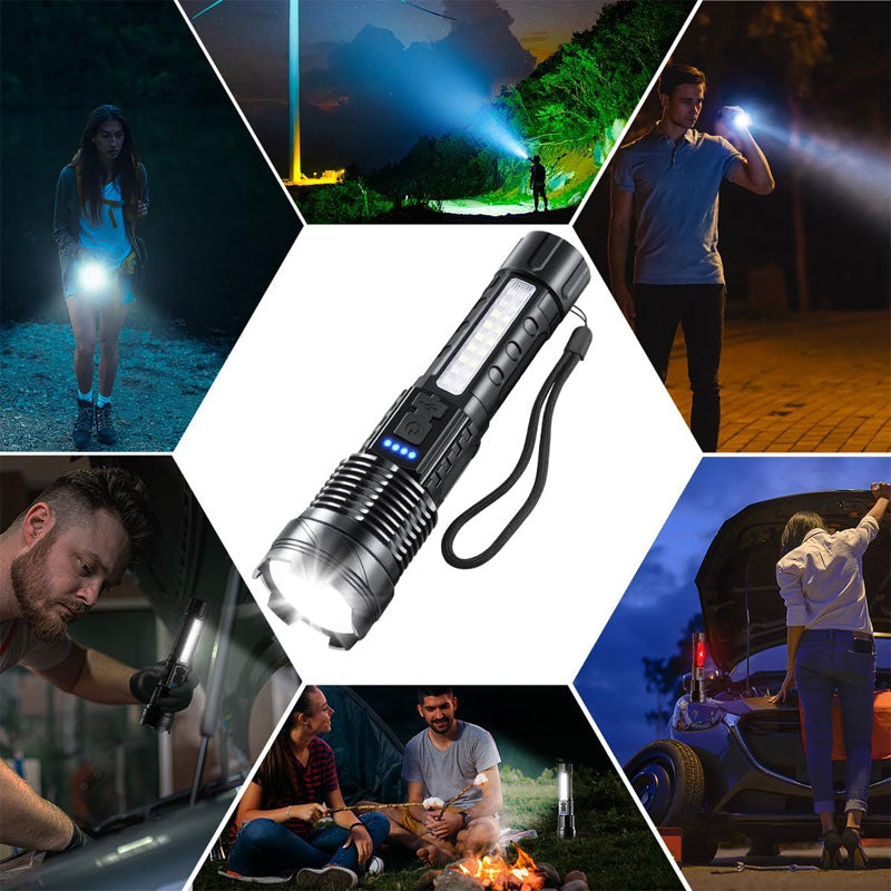 High Intensity Rechargeable Outdoor Portable Flashlight