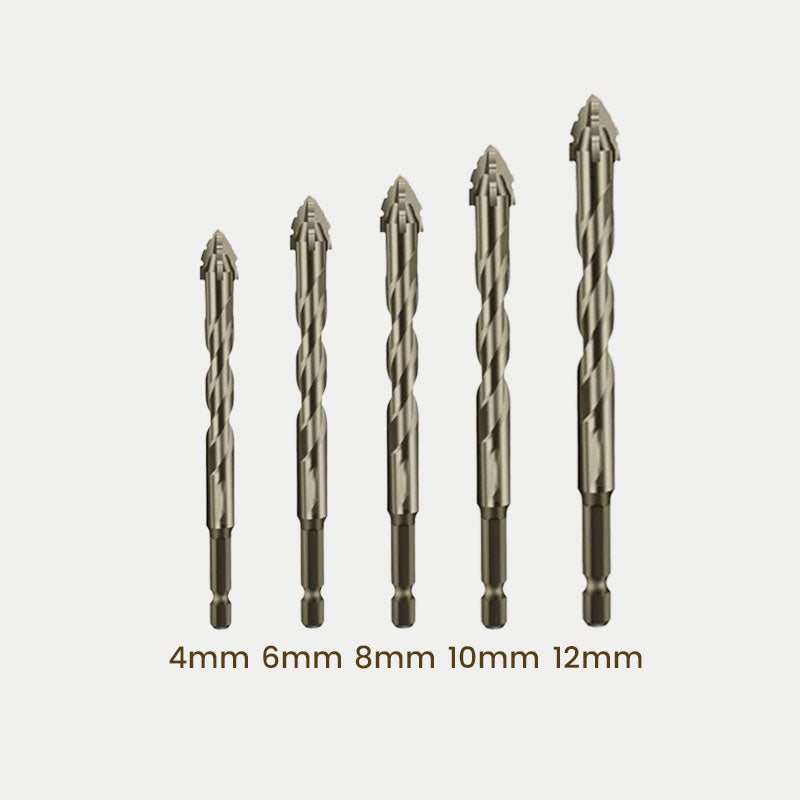 New four-edge serrated eccentric drill bit