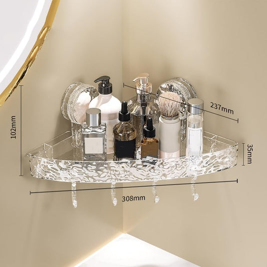 Lightweight, punch-free storage rack in luxury style/Suction cup wall-mounted storage rack