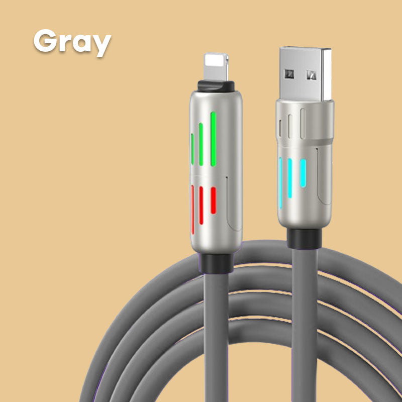 2024 new 240w 4-in-1 fast charging seven-color breathing light data cable