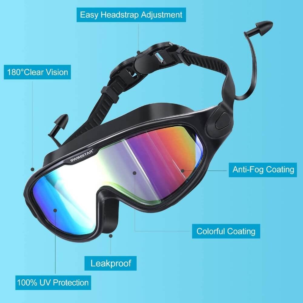 Wide View Anti Fog&UV Swimming Goggles