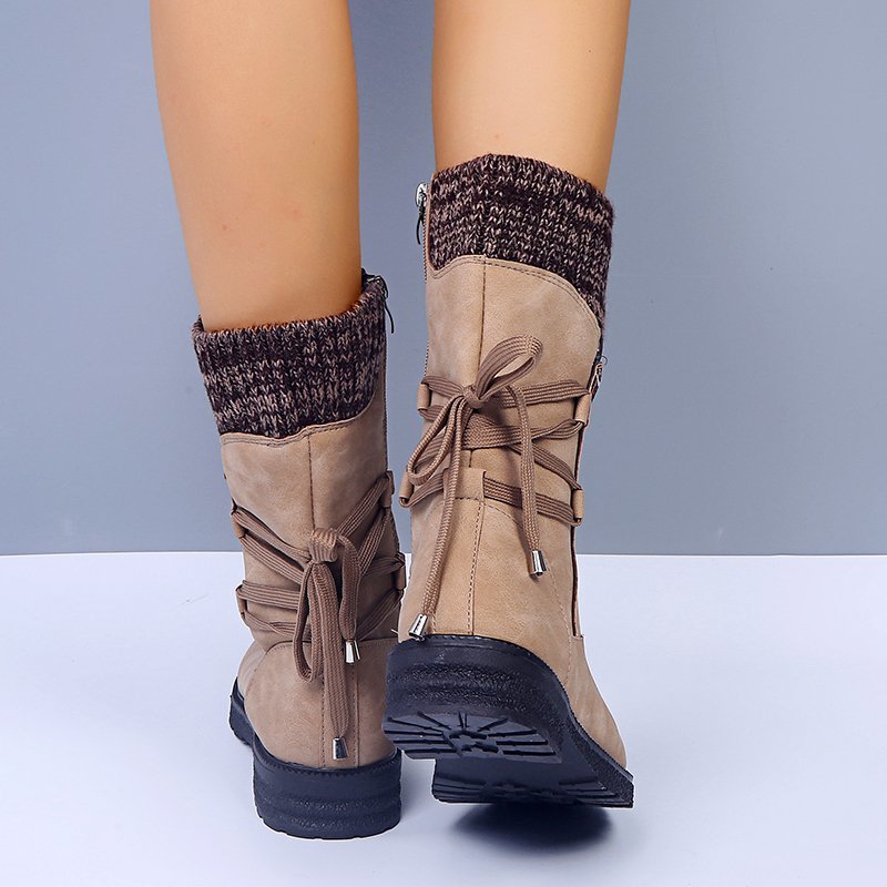 Comfortable Low Heel Mid-Calf Women's Boots