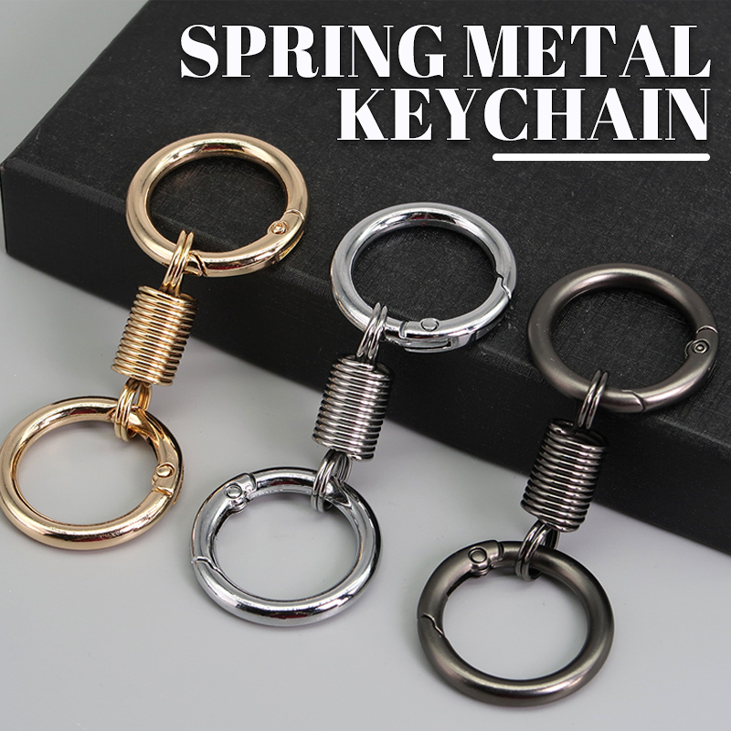 🔥 🎁2024 New Year Hot Sale🎁49% OFF 🔥Nordic Retro Spring Double Ring Keychain