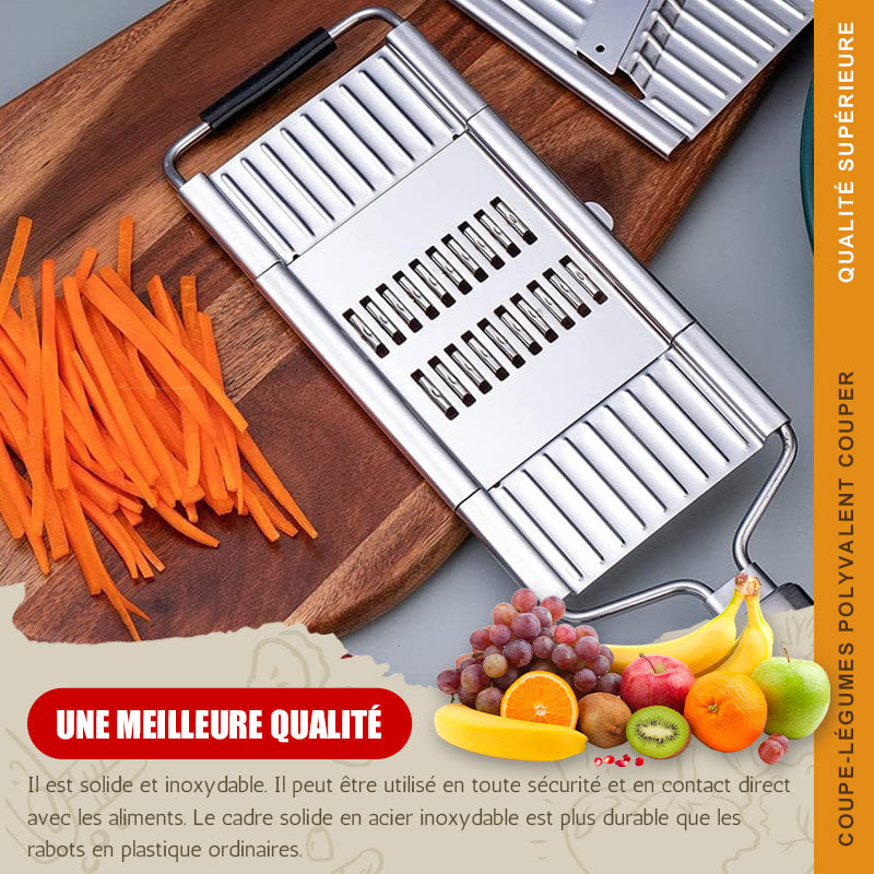 Multi-purpose vegetable slicer with 3 sets of blades