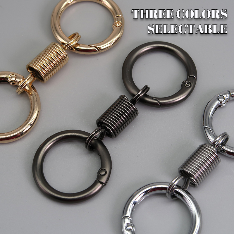 🔥 🎁2024 New Year Hot Sale🎁49% OFF 🔥Nordic Retro Spring Double Ring Keychain
