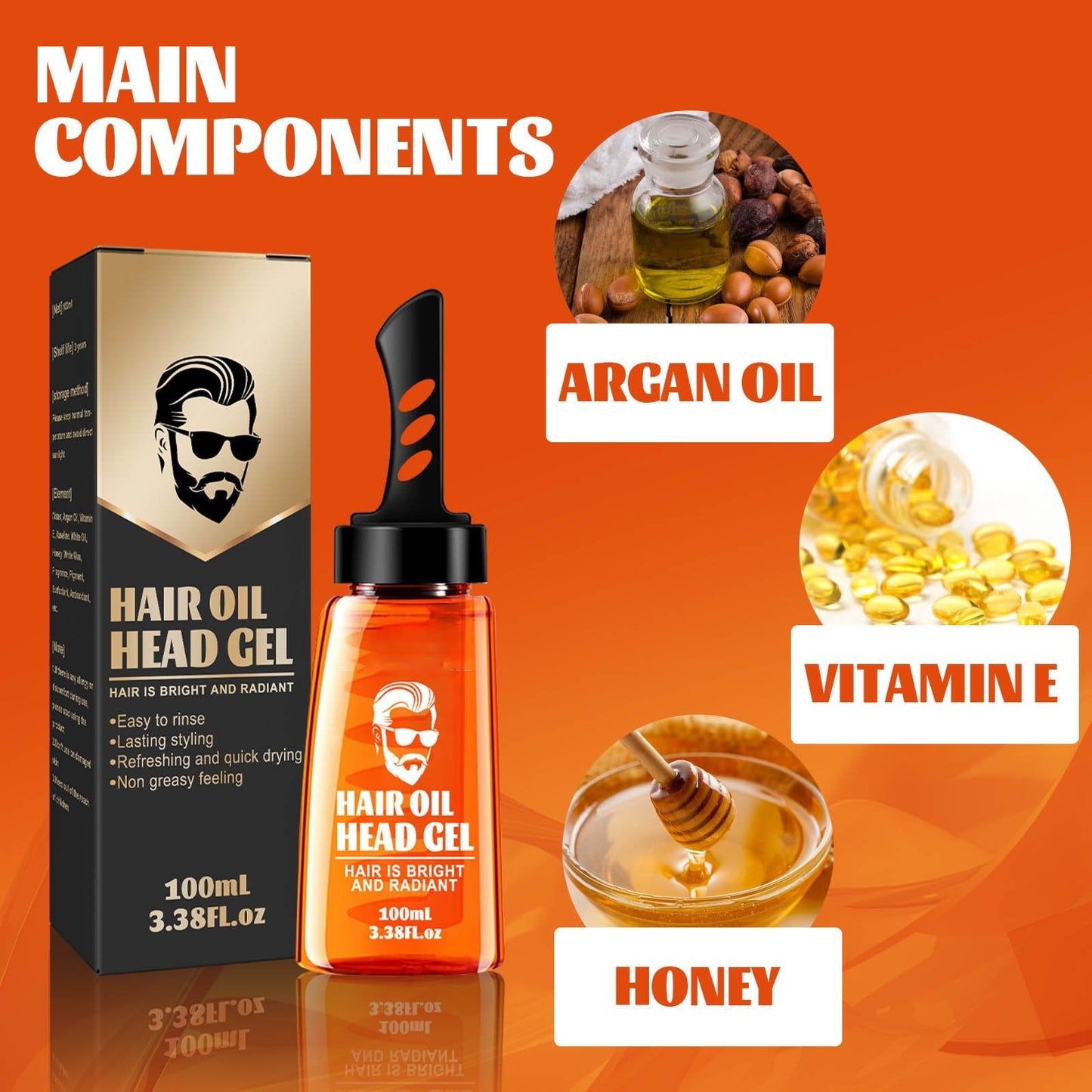 One Comb Styling - Men's Hair Oil